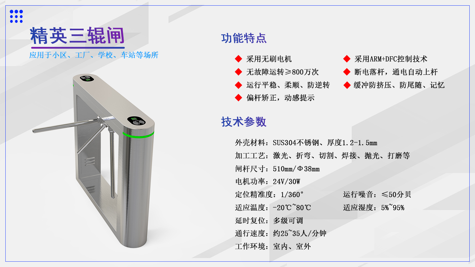 三辊闸CXT-SW120YS